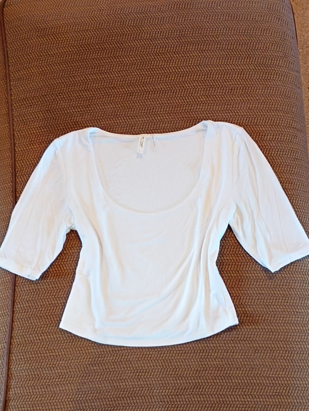 Be Cool White Scoop Neck Top